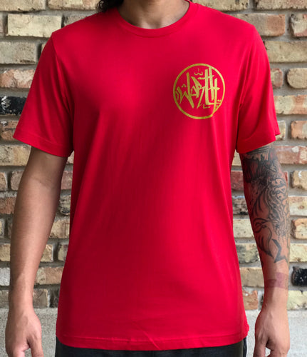 Know Your Worth T-shirt Red/Gold