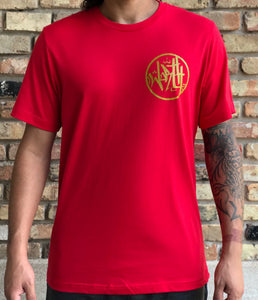 Know Your Worth T-shirt Red/Gold