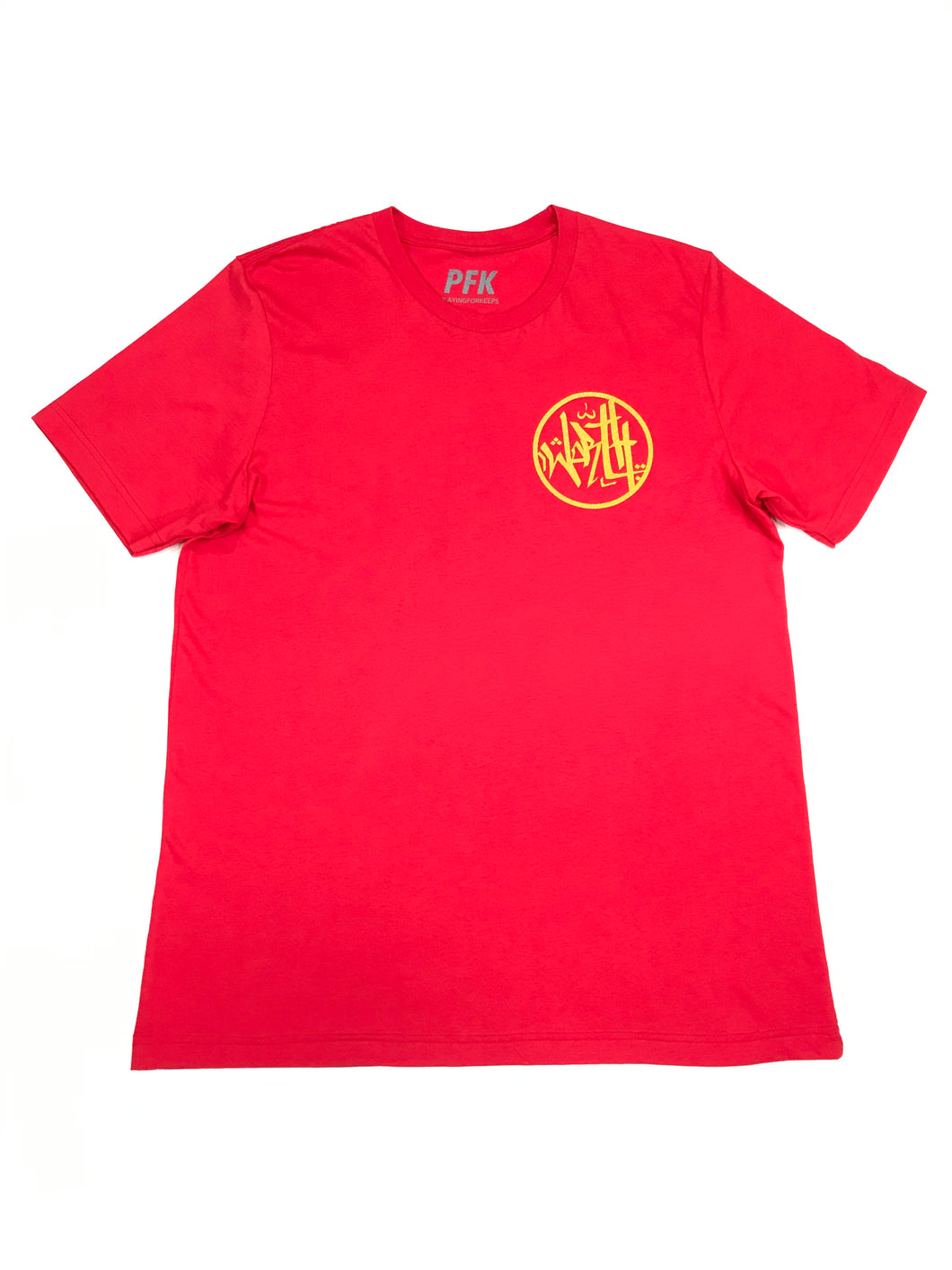 Know Your Worth T-shirt Red/Gold