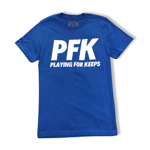 PLAYING FOR KEEPS Short Sleeve Royal Blue T-Shirt
