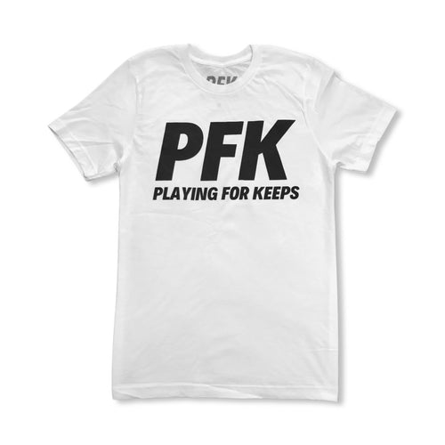 PLAYING FOR KEEPS Short Sleeve White T-Shirt