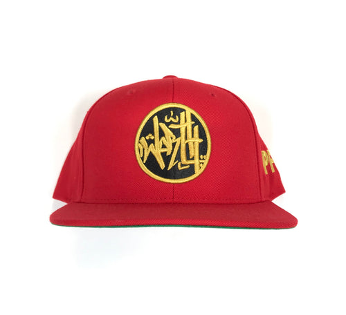Know Your Worth Snapback Red/Gold